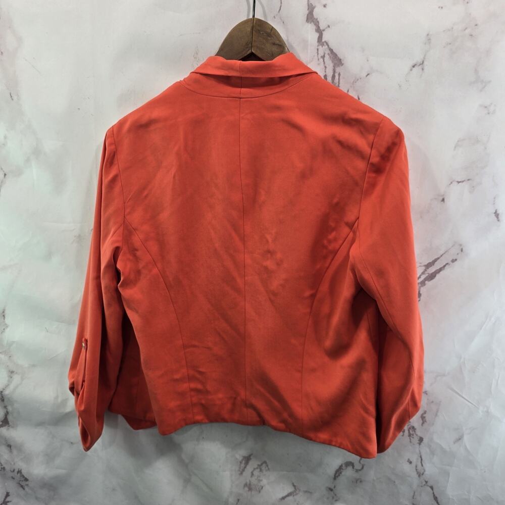 Anthropologie Blazer Womens Medium Orange Open Jacket Cartonnier Breathable - Picture 5 of 11